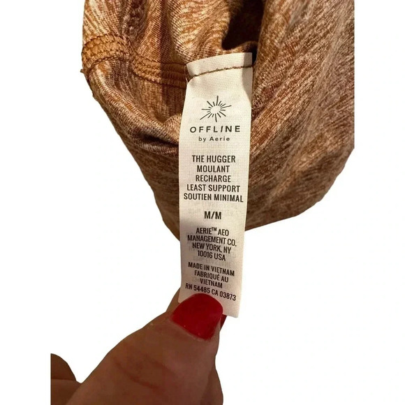 OFFLINE By Aerie Women's Brown The Hugger Recharge Least Sports Bra Size M - Picture 5 of 5